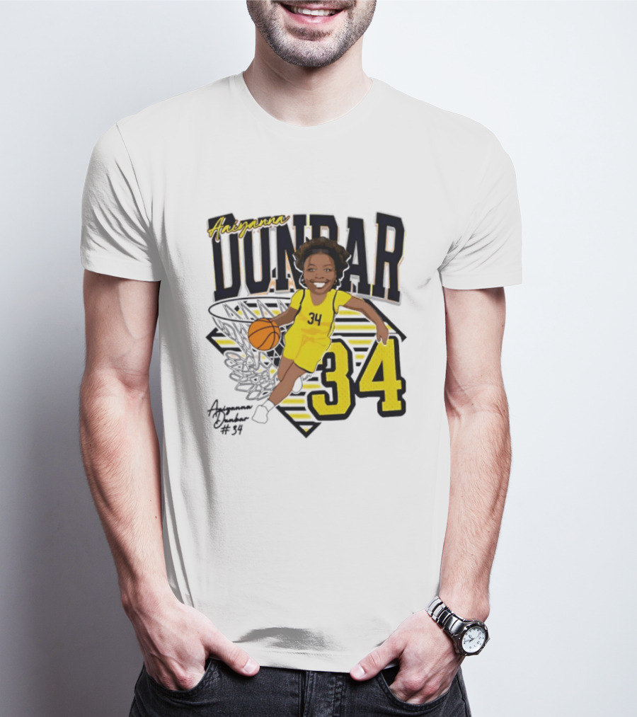 Aaiyanna Dunbar Basketball 34 Michigan Wolverines T-Shirt