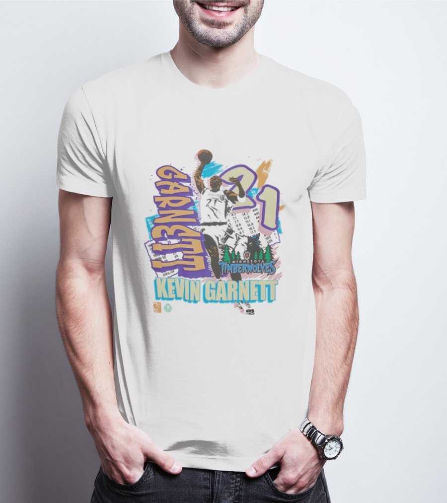 Kevin Garnett Timberwolves Basketball 21 T-Shirt