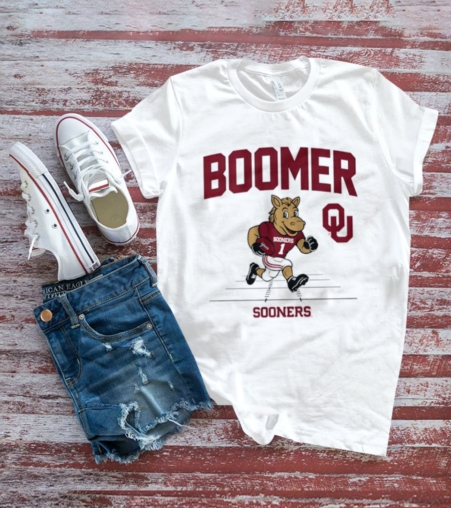 Boomer Oklahoma Sooners Football OU Gridiron T-Shirt