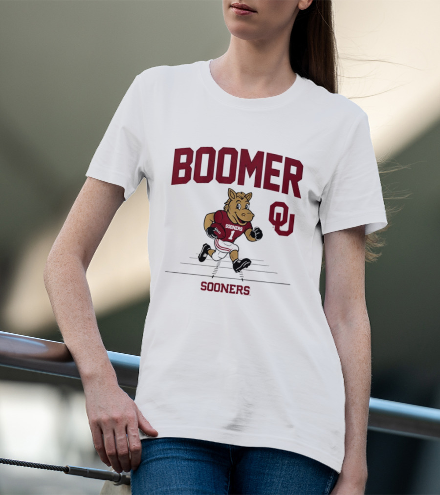 Boomer Oklahoma Sooners Football OU Gridiron T-Shirt