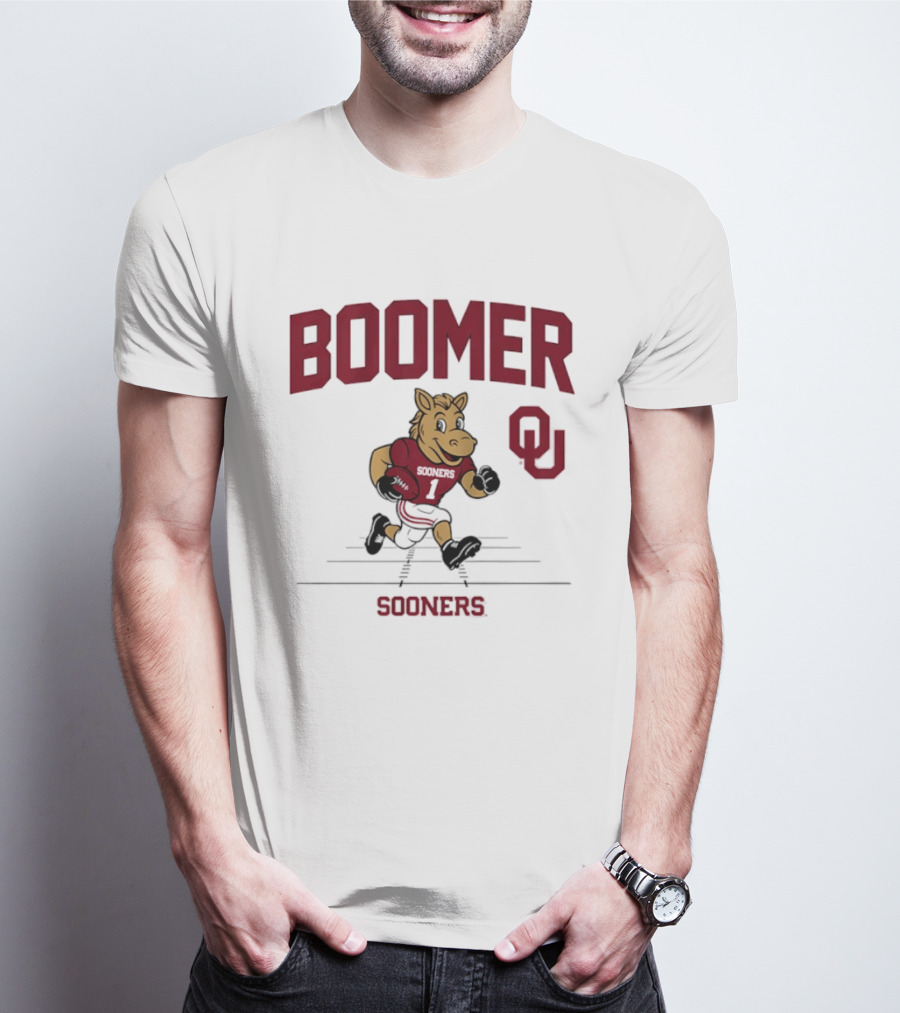 Boomer Oklahoma Sooners Football OU Gridiron T-Shirt