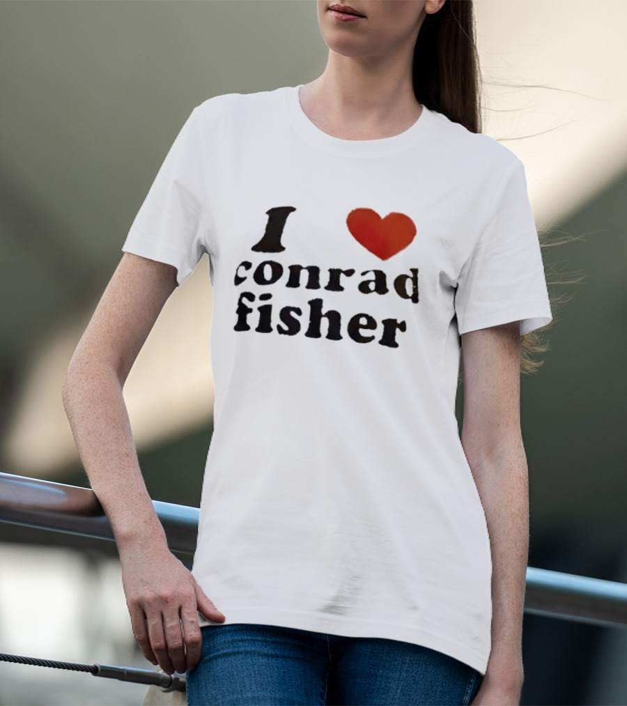 I Love Conrad Fisher Red Heart Trending Search T-Shirt