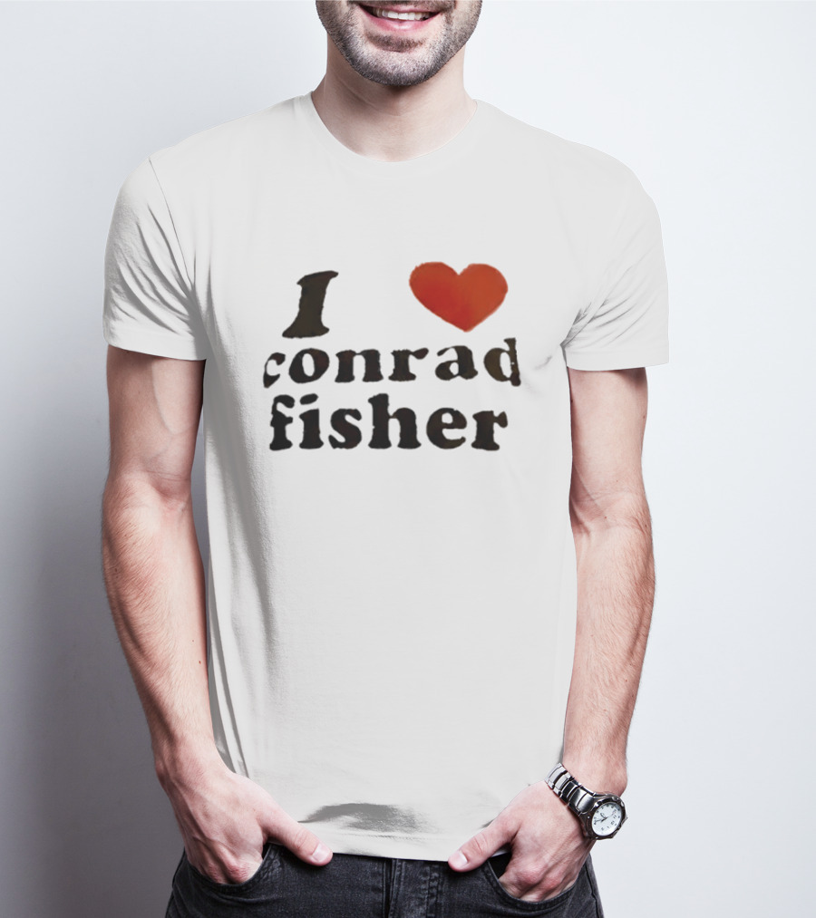 I Love Conrad Fisher Red Heart Trending Search T-Shirt