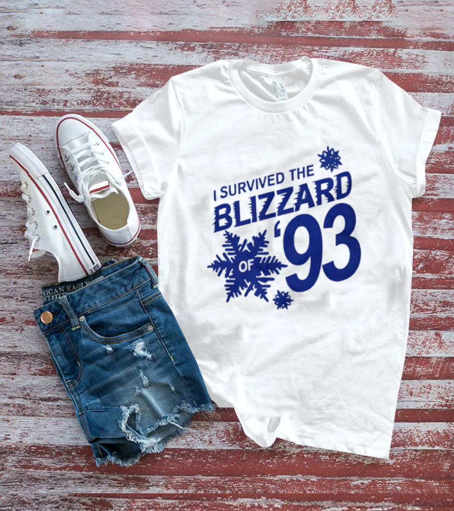 I Survived The Blizzard '93 Snowflake T-Shirt