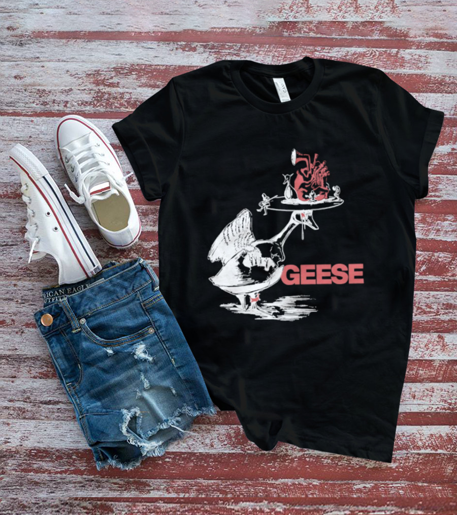Geese Hieronymus Bosch Style Heart T-Shirt