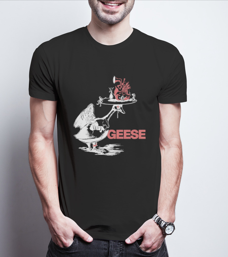 Geese Hieronymus Bosch Style Heart T-Shirt