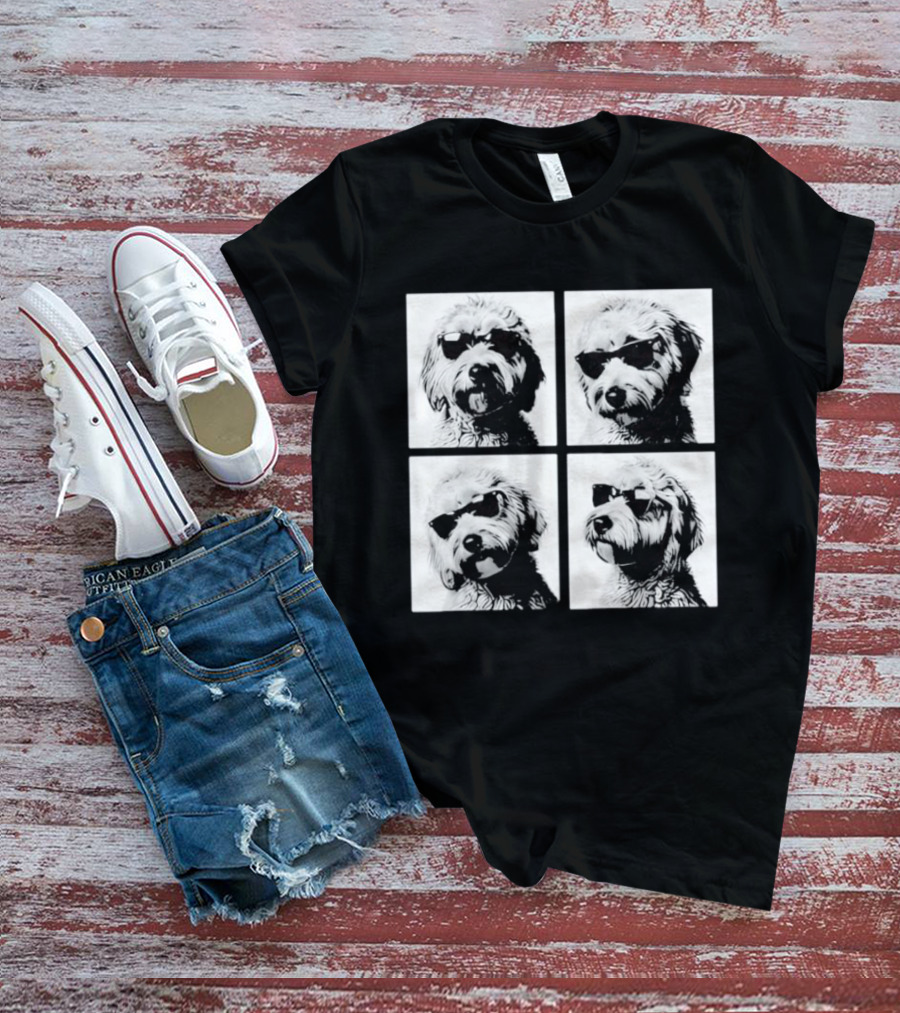 Goldendoodle Sunglasses Photo Booth Meme Doodle T-Shirt