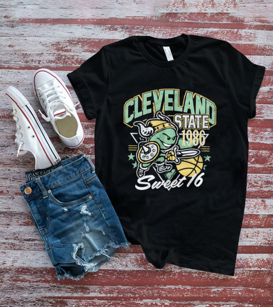 Cleveland State 1986 Sweet 16 Vikings Basketball T-Shirt