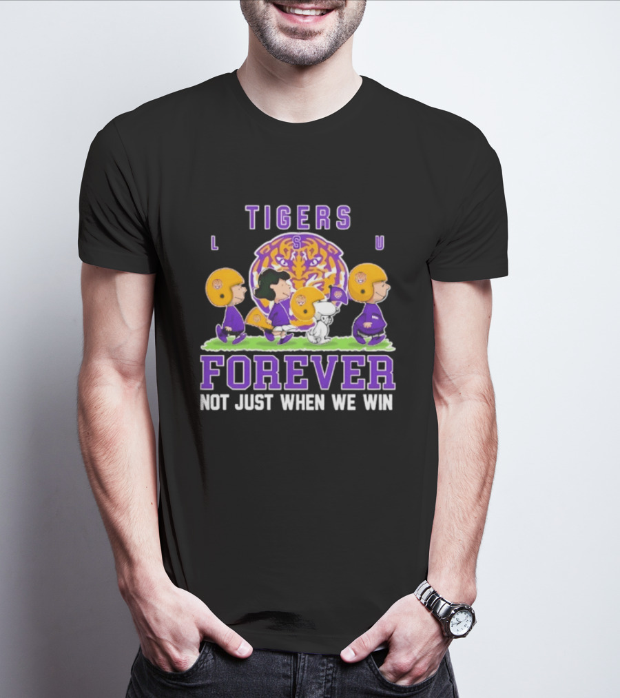 LSU Tigers Peanuts Collaboration Forever Not Just When We Win T-Shirt