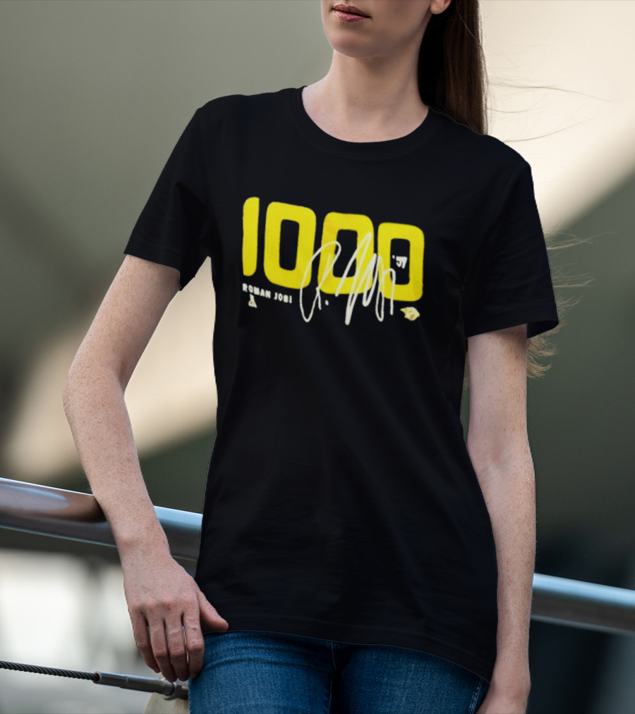 Nashville Predators Roman Josi 1000 Game Milestone Celebration T-Shirt
