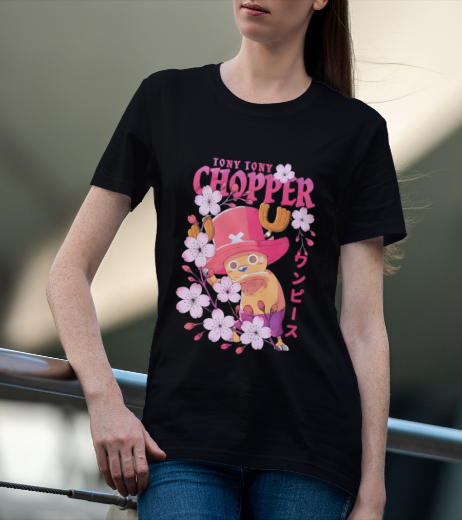 One Piece Tony Tony Chopper Sakura Blossom T-Shirt