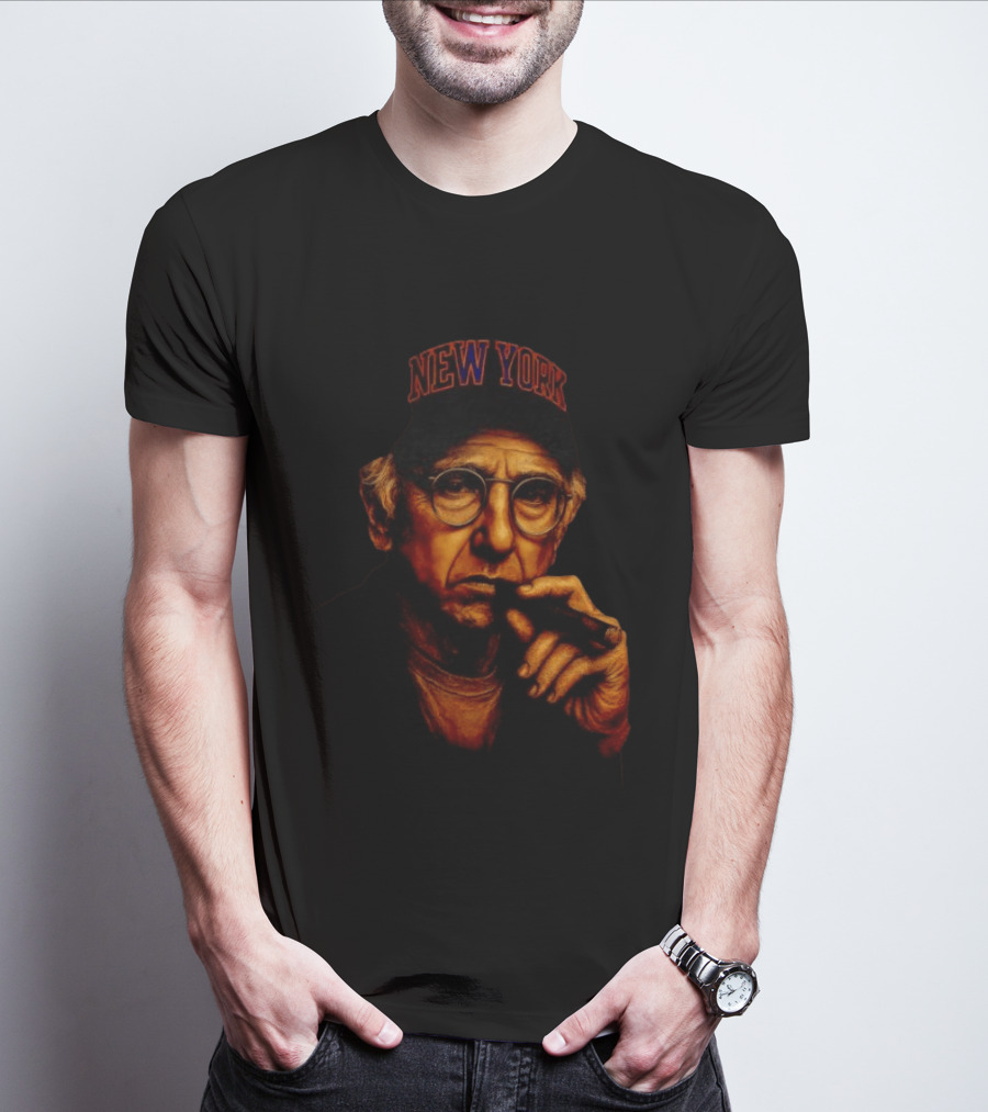 New York Hat Wearing Figure With Cigar Mood T-Shirt
