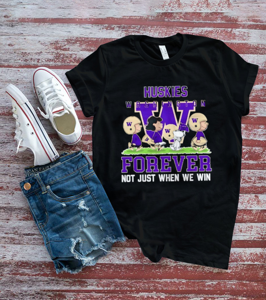 Washington Huskies Peanuts Forever Not Just When We Win T-Shirt