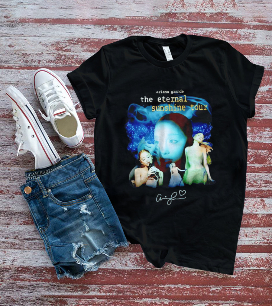 Ariana Grande The Eternal Sunshine Tour Collage With Signature T-Shirt