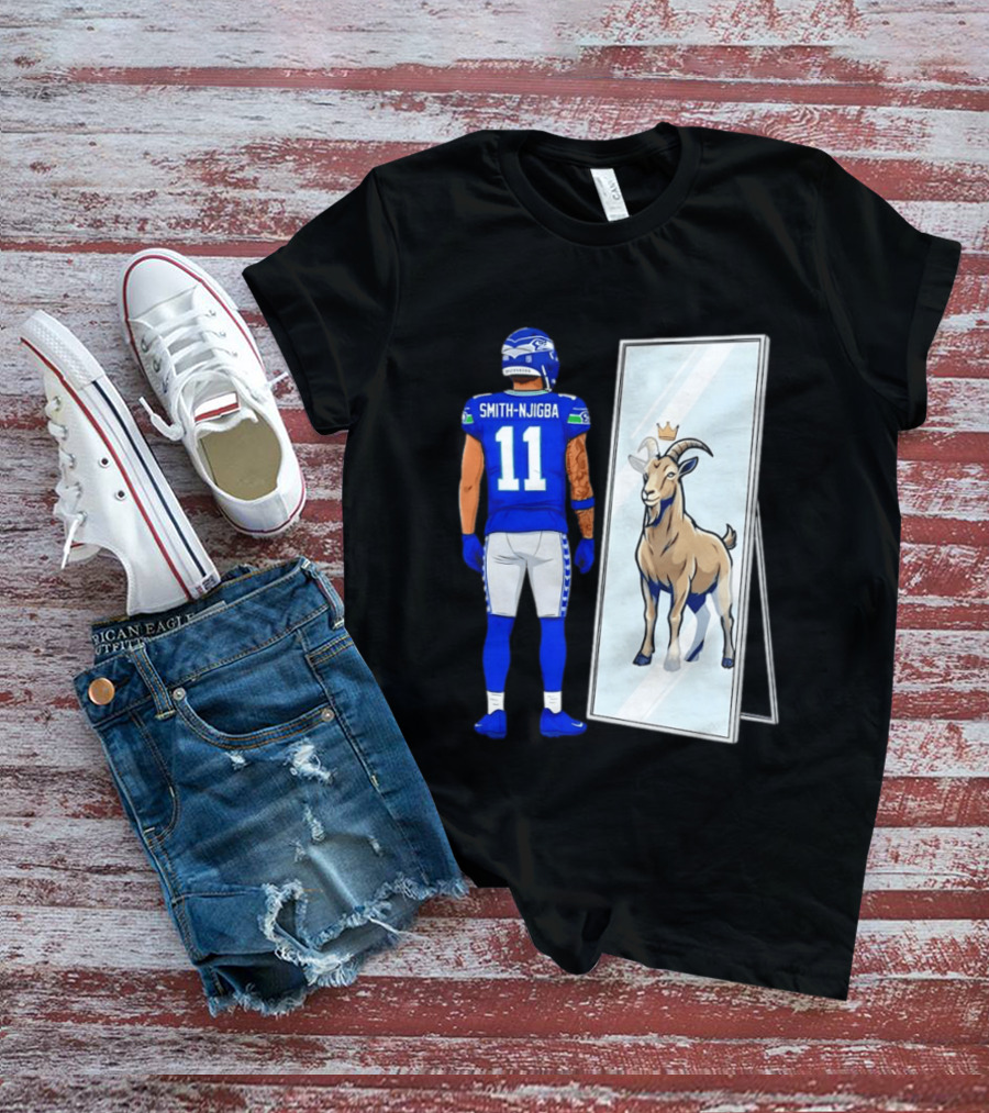 Jaxon Smith Njigba Seattle Seahawks Mirror Goat Football T-Shirt