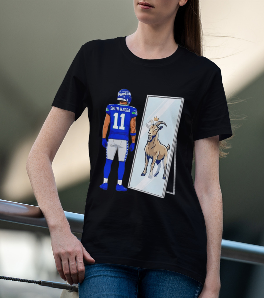 Jaxon Smith Njigba Seattle Seahawks Mirror Goat Football T-Shirt