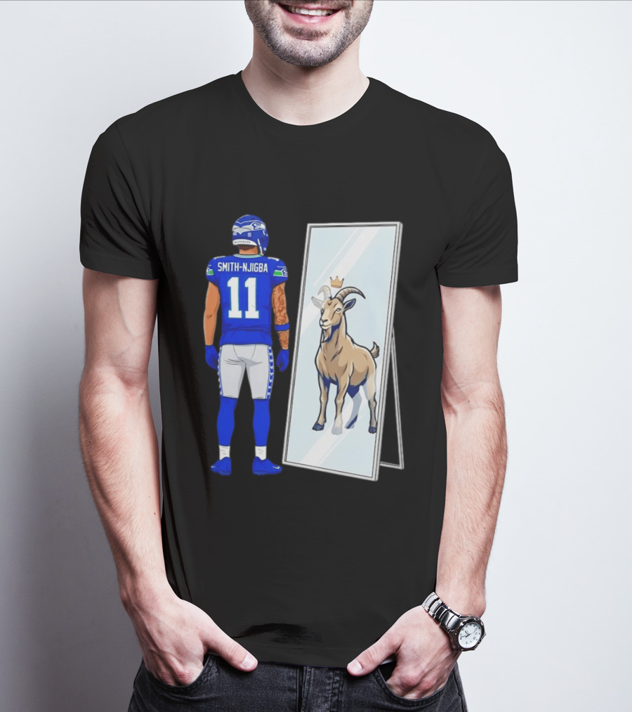 Jaxon Smith Njigba Seattle Seahawks Mirror Goat Football T-Shirt