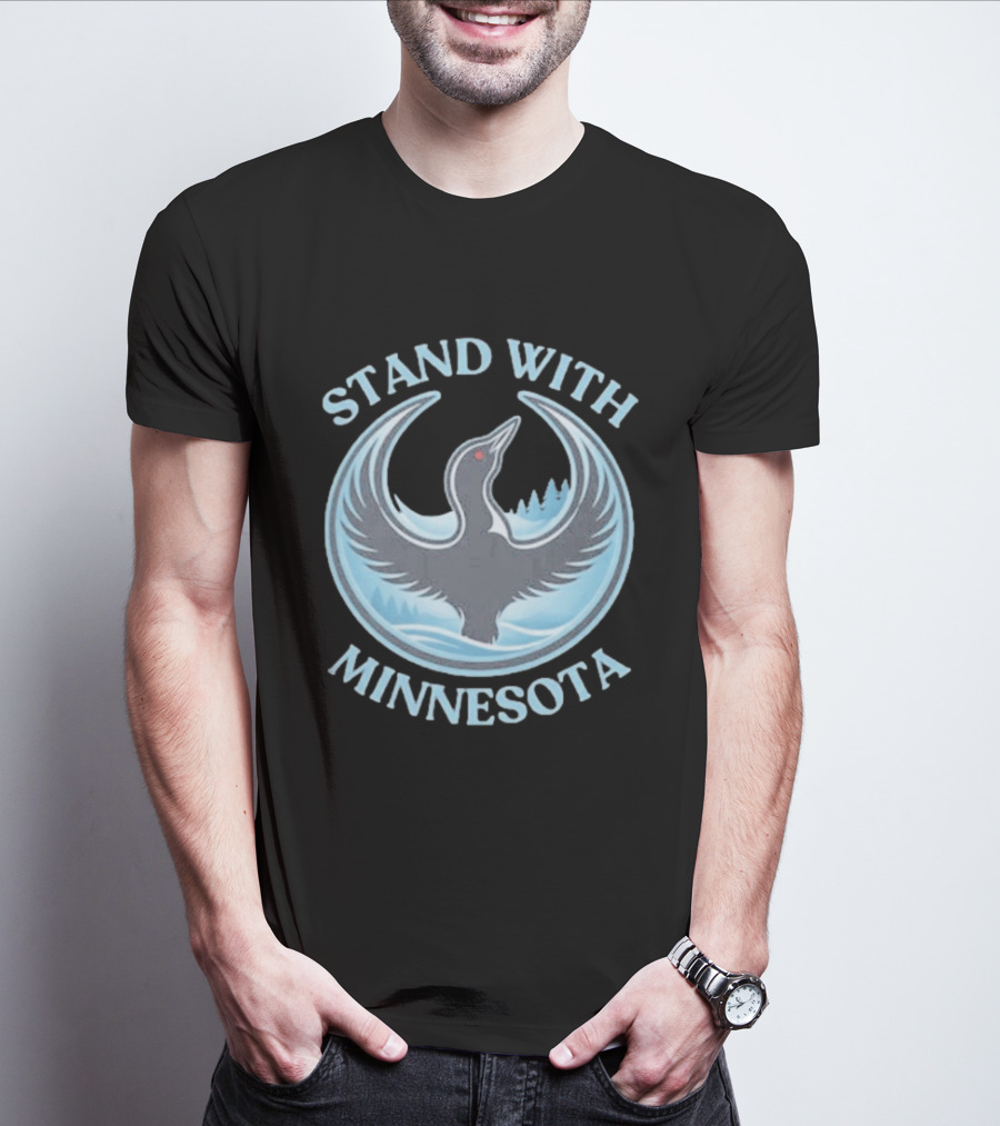 Stand With Minnesota Loon State Bird T-Shirt