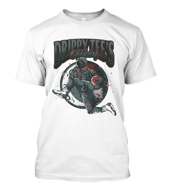 Drippy Tee's Official Astronaut Playing Basketball Sky Is The Limit Keep Your Head Up T-Shirt