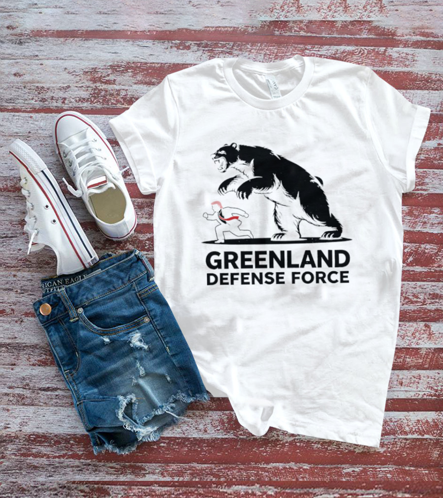Greenland Defense Force Polar Bear And Man T-Shirt