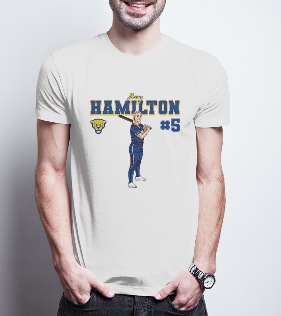 Macy Hamilton Pittsburgh Softball Caricature #5 T-Shirt
