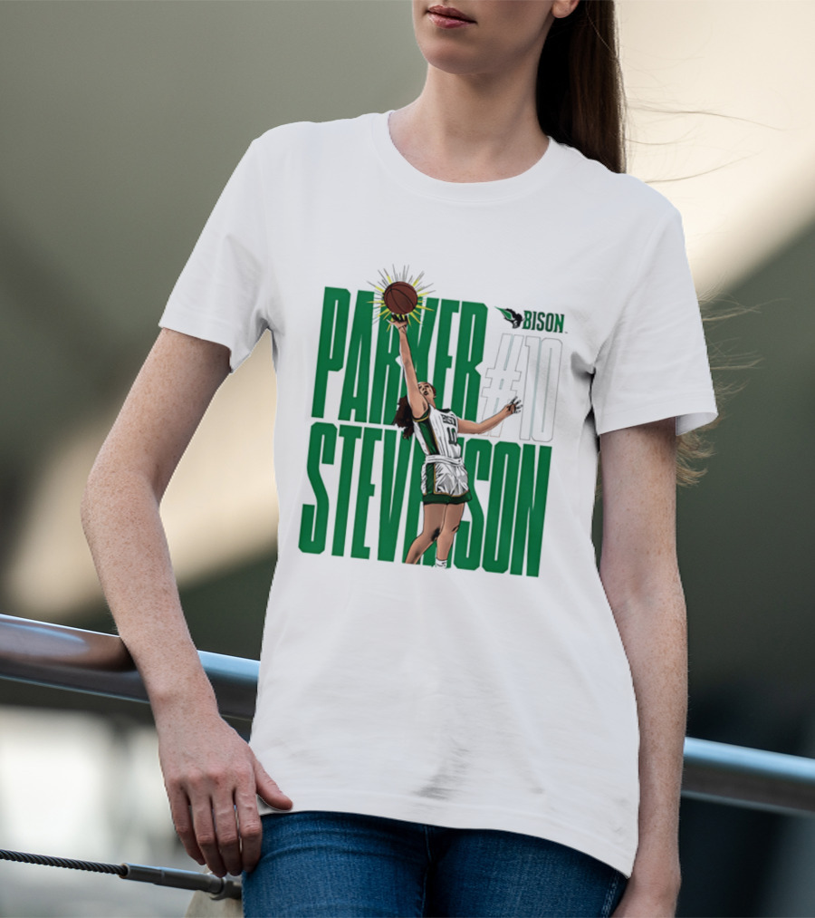 Parker Stevenson OKBU Bison #10 Basketball NCAA Caricature T-Shirt
