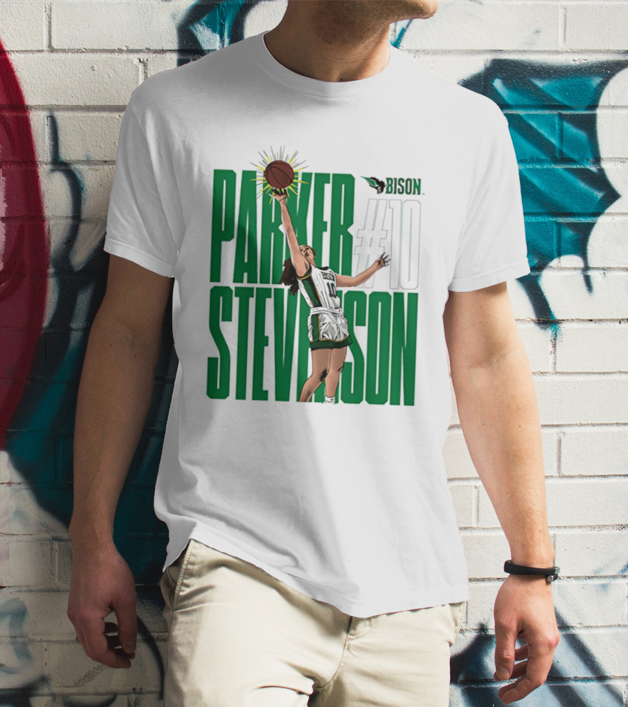 Parker Stevenson OKBU Bison #10 Basketball NCAA Caricature T-Shirt