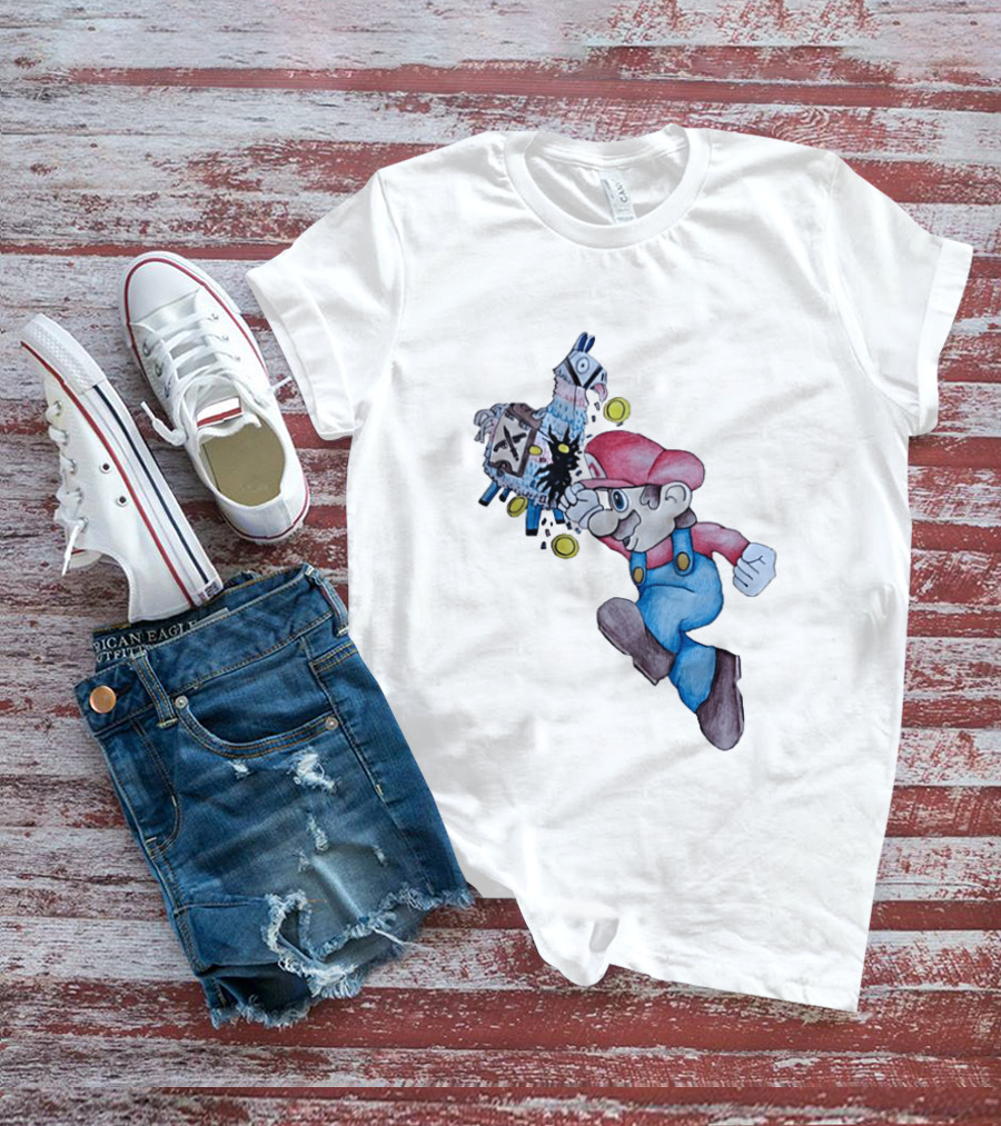 Super Mario Llama Coins Jumping T-Shirt