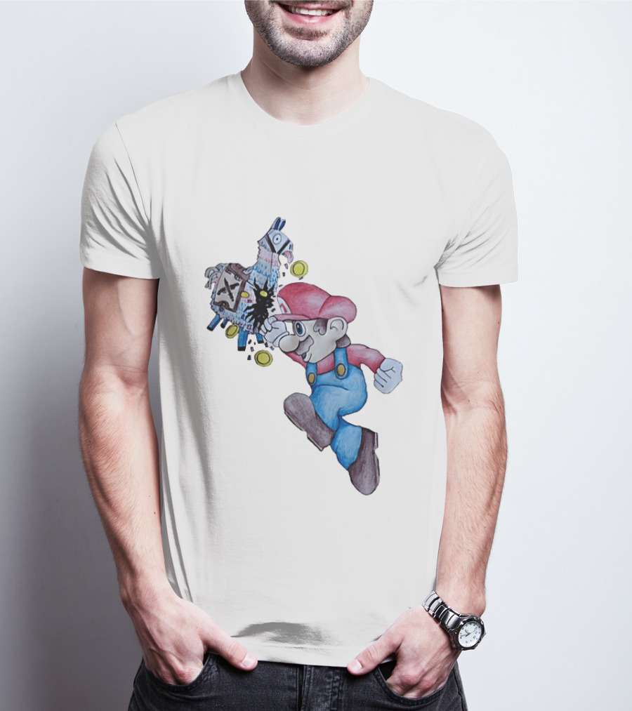 Super Mario Llama Coins Jumping T-Shirt