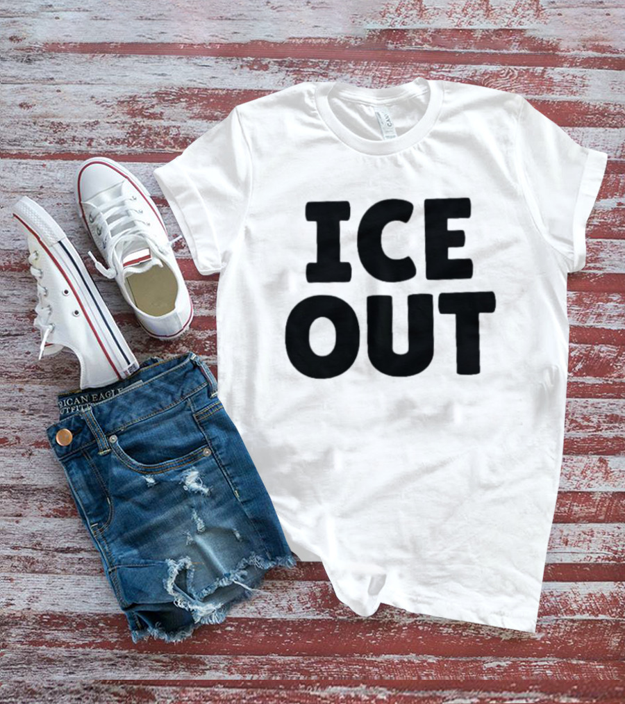 USA People Support ICE OUT Message T-Shirt