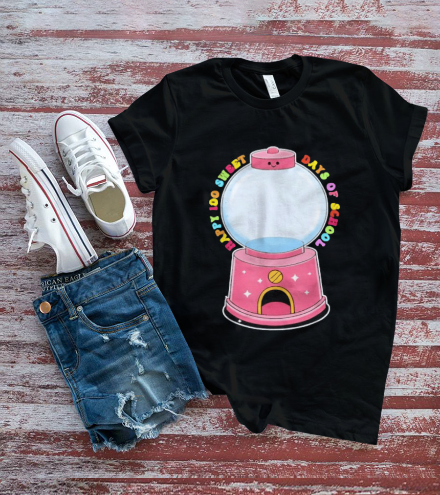 Happy 100 Sweet Days Of School Gumball Machine T-Shirt