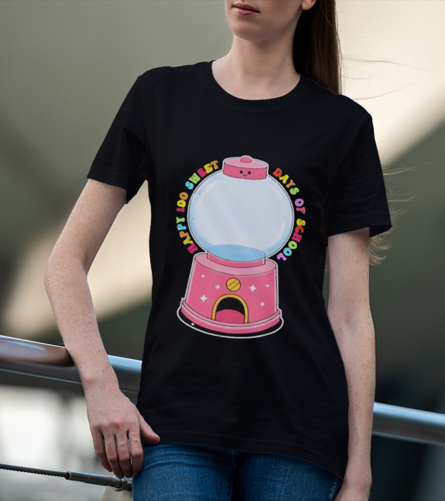 Happy 100 Sweet Days Of School Gumball Machine T-Shirt