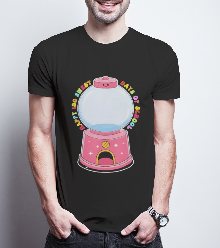 Happy 100 Sweet Days Of School Gumball Machine T-Shirt