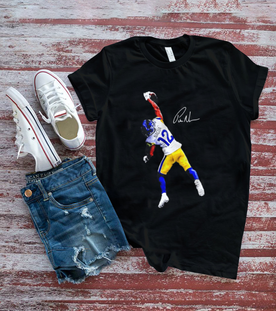 Puka Nacua 12 Los Angeles Rams Football Catch Highlight T-Shirt