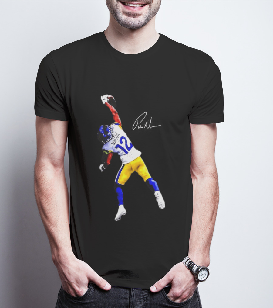 Puka Nacua 12 Los Angeles Rams Football Catch Highlight T-Shirt