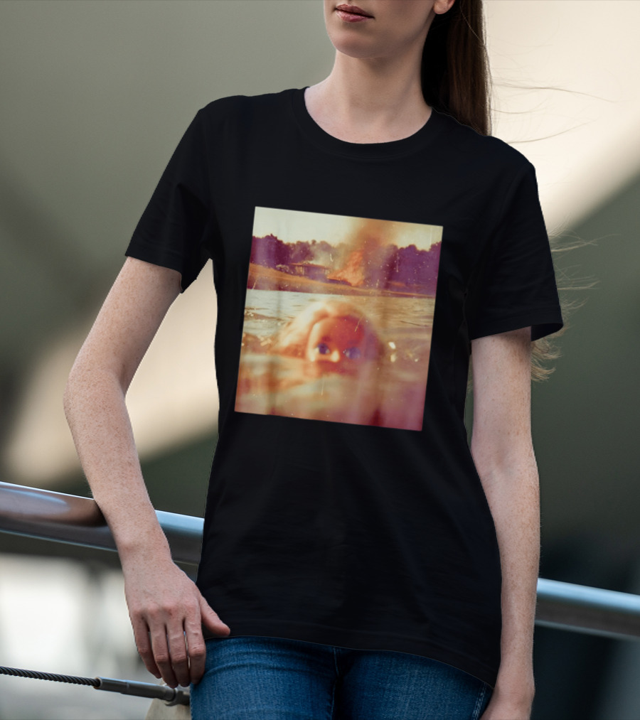 Doll Face Meme Swimming Surreal Humor T-Shirt