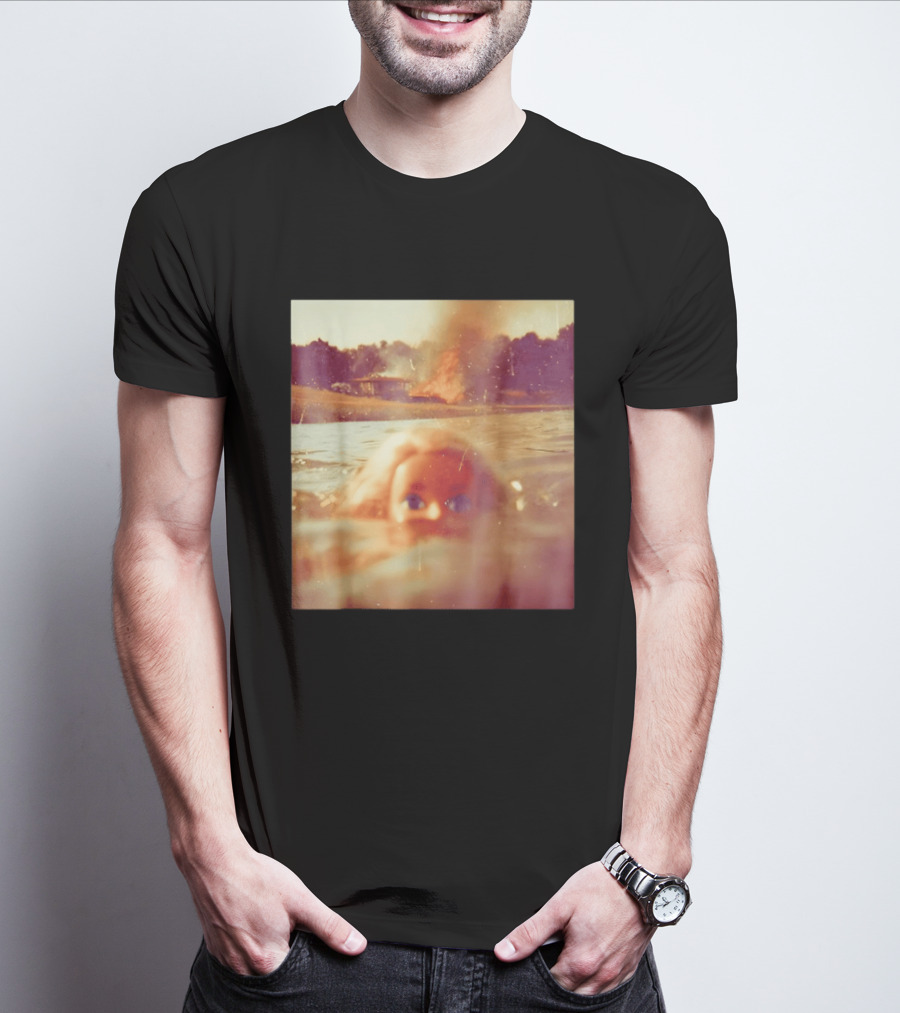 Doll Face Meme Swimming Surreal Humor T-Shirt