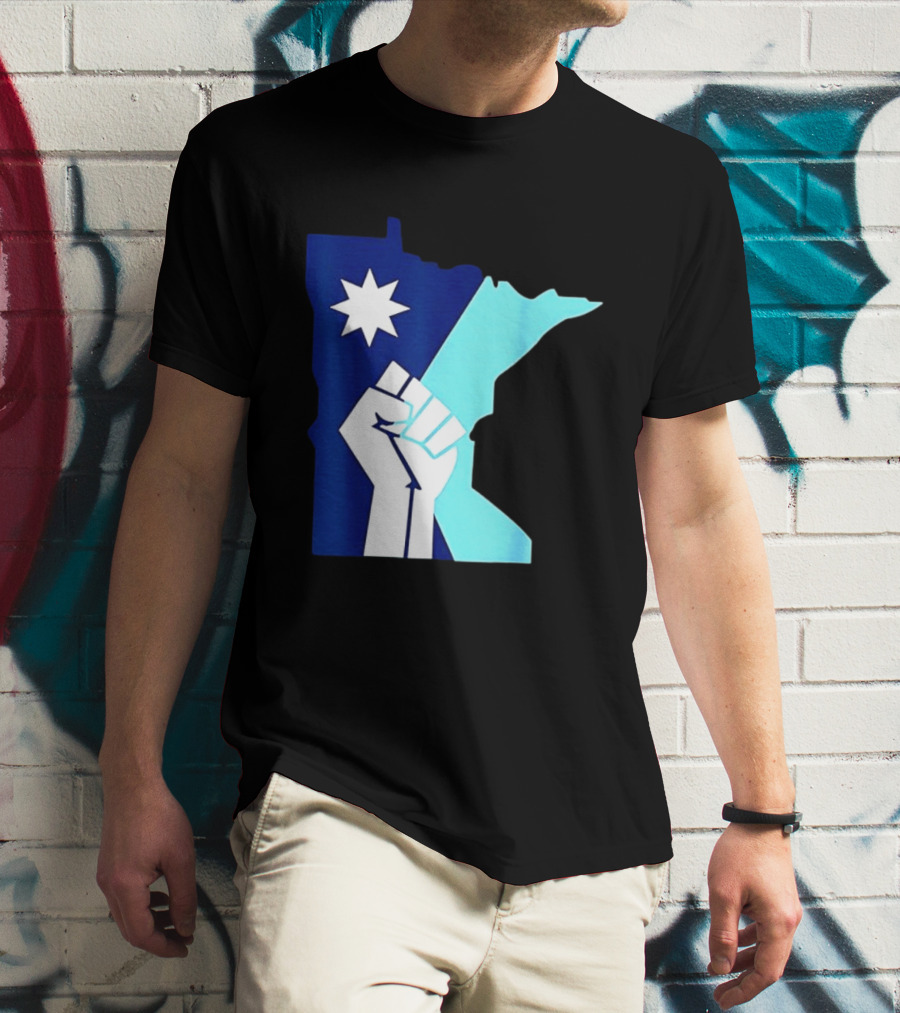 Protest Fists Resist Minnesota Map Star T-Shirt