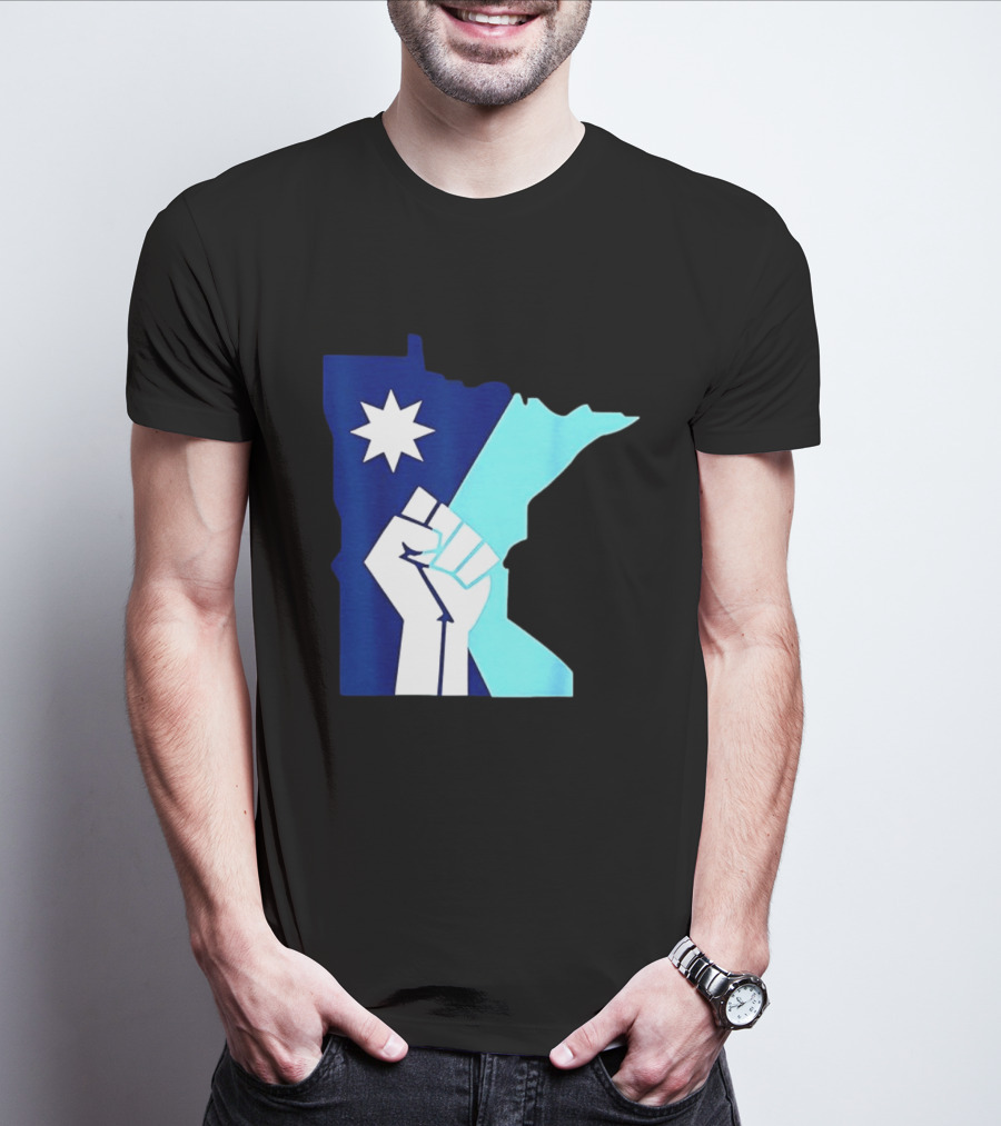 Protest Fists Resist Minnesota Map Star T-Shirt