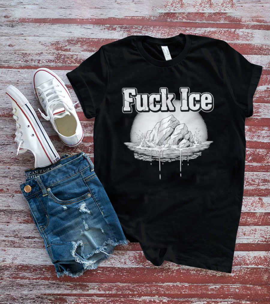Iceberg Statement Bold Typography Ice Melting T-Shirt