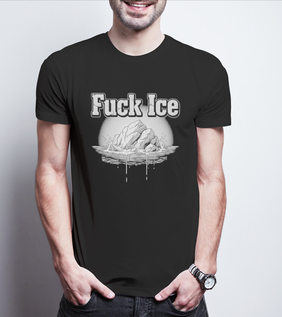 Iceberg Statement Bold Typography Ice Melting T-Shirt