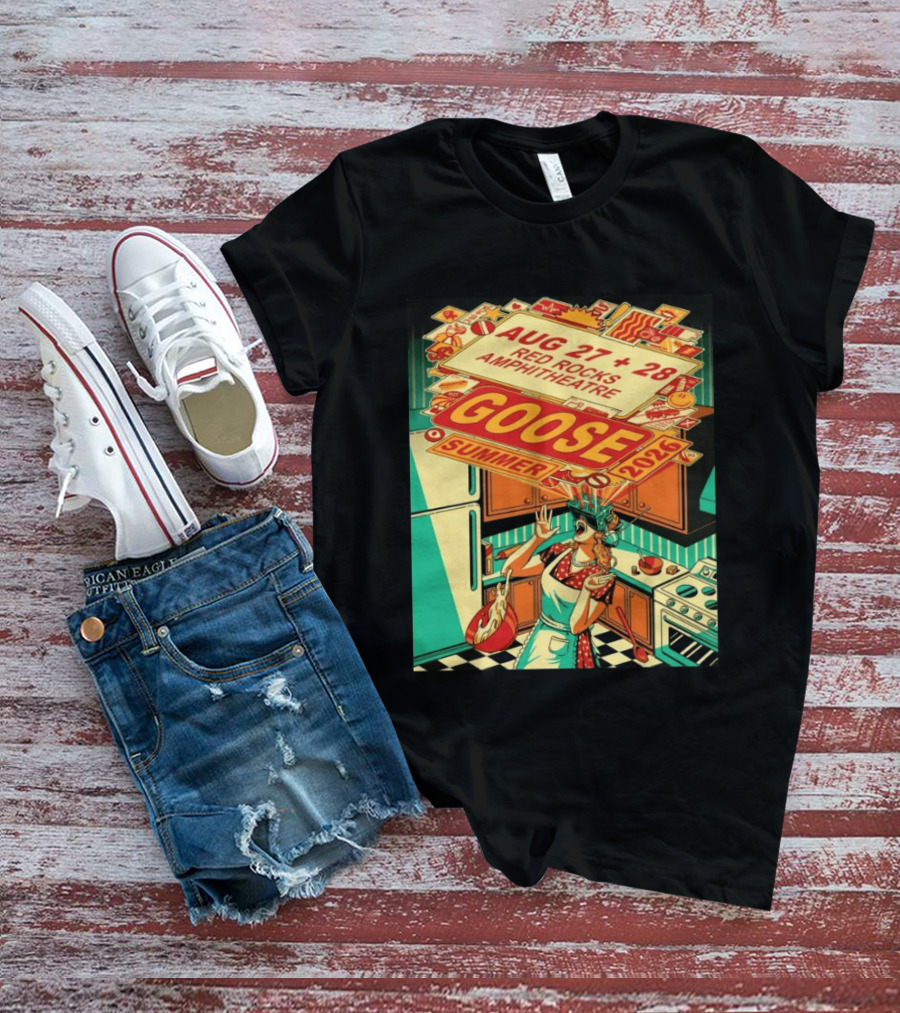 Goose Summer 2026 Aug 27 28 Red Rocks Amphitheatre Morrison CO T-Shirt