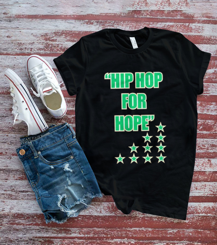 Hip Hop For Hope Green Stars Collection T-Shirt