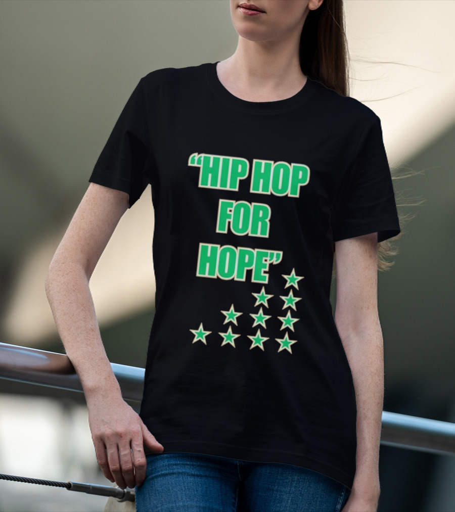 Hip Hop For Hope Green Stars Collection T-Shirt