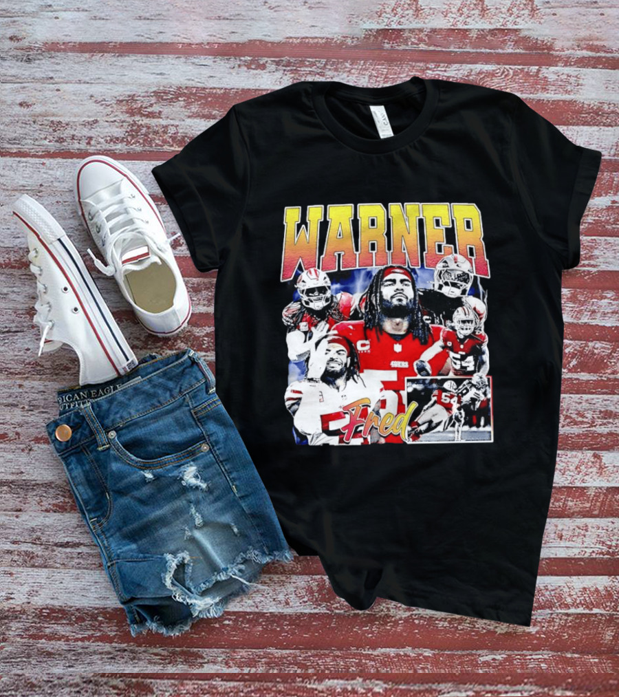 Fred Warner San Francisco Football Collage T-Shirt