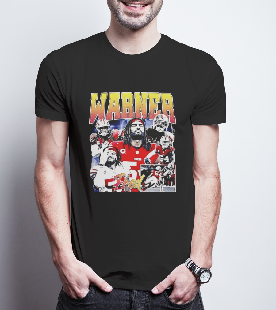 Fred Warner San Francisco Football Collage T-Shirt