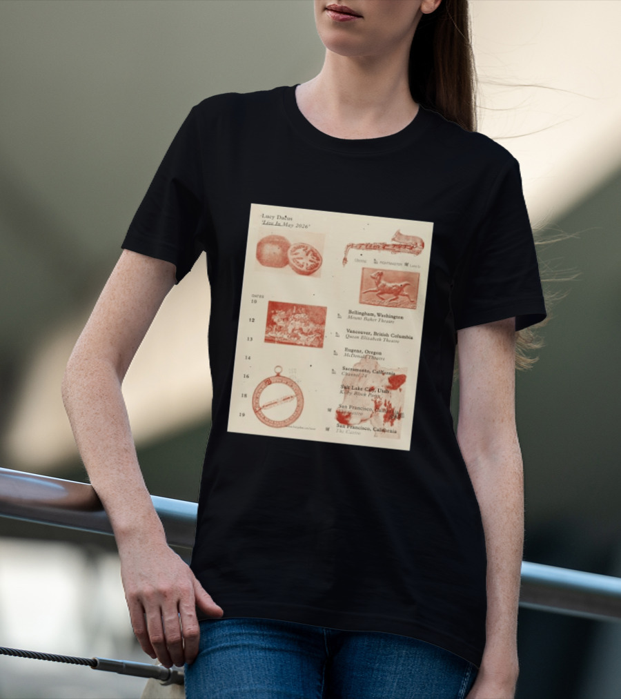 Lucy Dacus Live In May 2026 Sacramento Channel 24 Vintage Tour T-Shirt