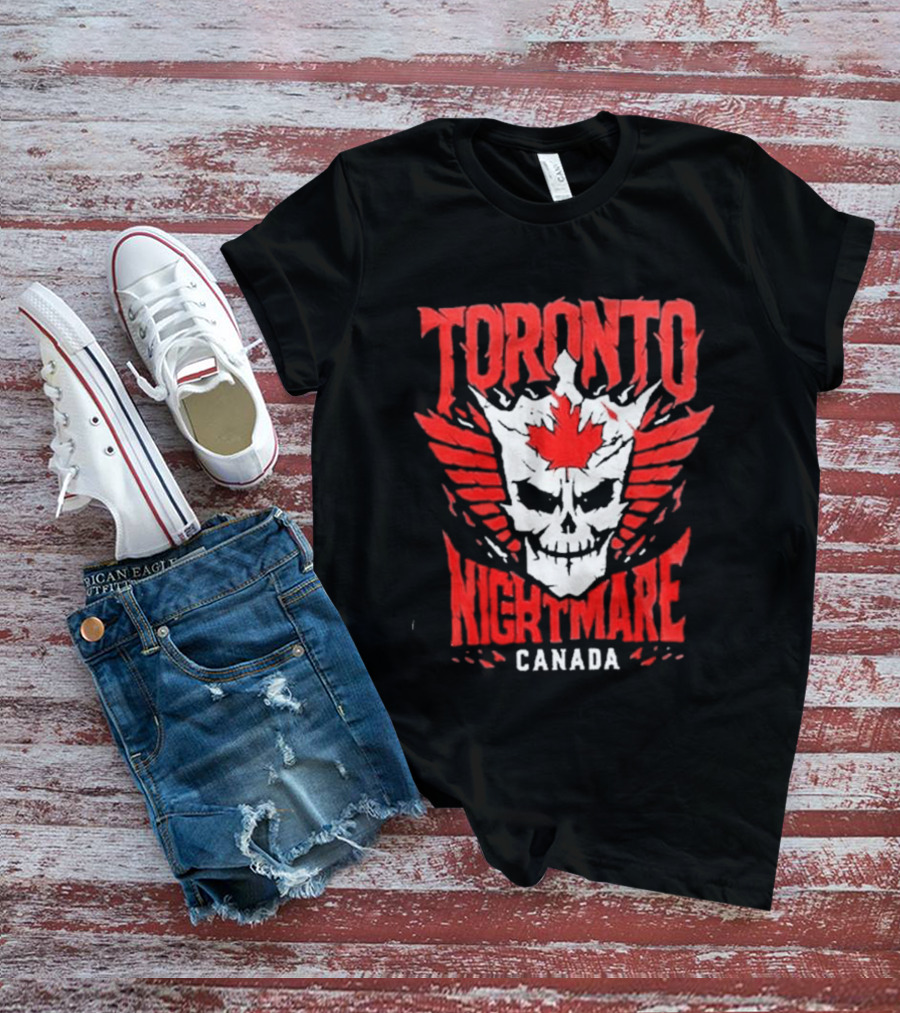 Cody Rhodes Toronto Nightmare Canada Maple Leaf Skull Wings T-Shirt