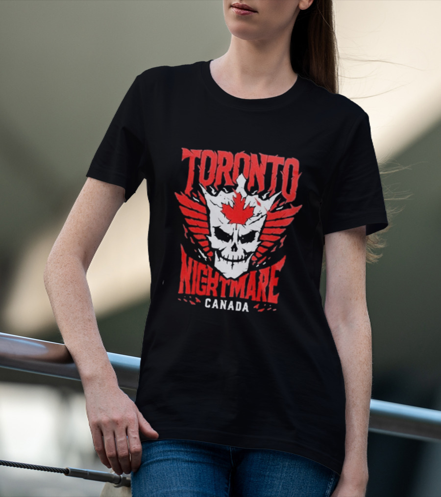 Cody Rhodes Toronto Nightmare Canada Maple Leaf Skull Wings T-Shirt