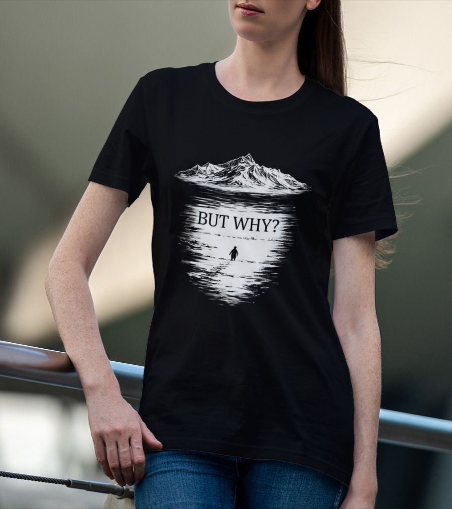 Penguins Headed Towards Mountains But Why Meme T-Shirt